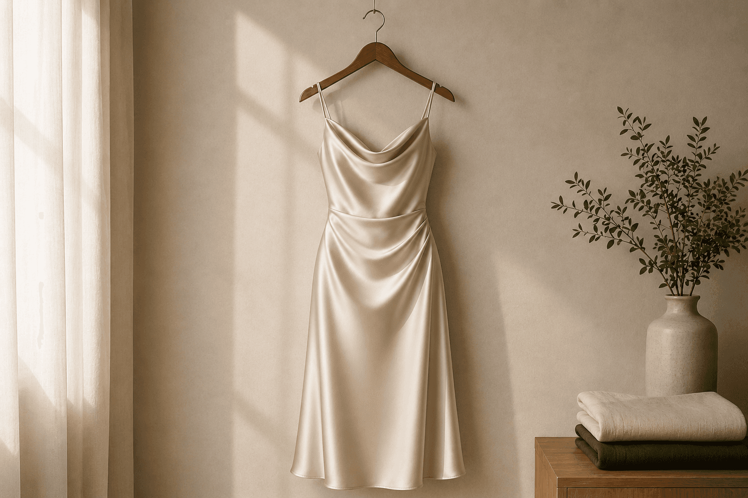 Vestido Midi Satén